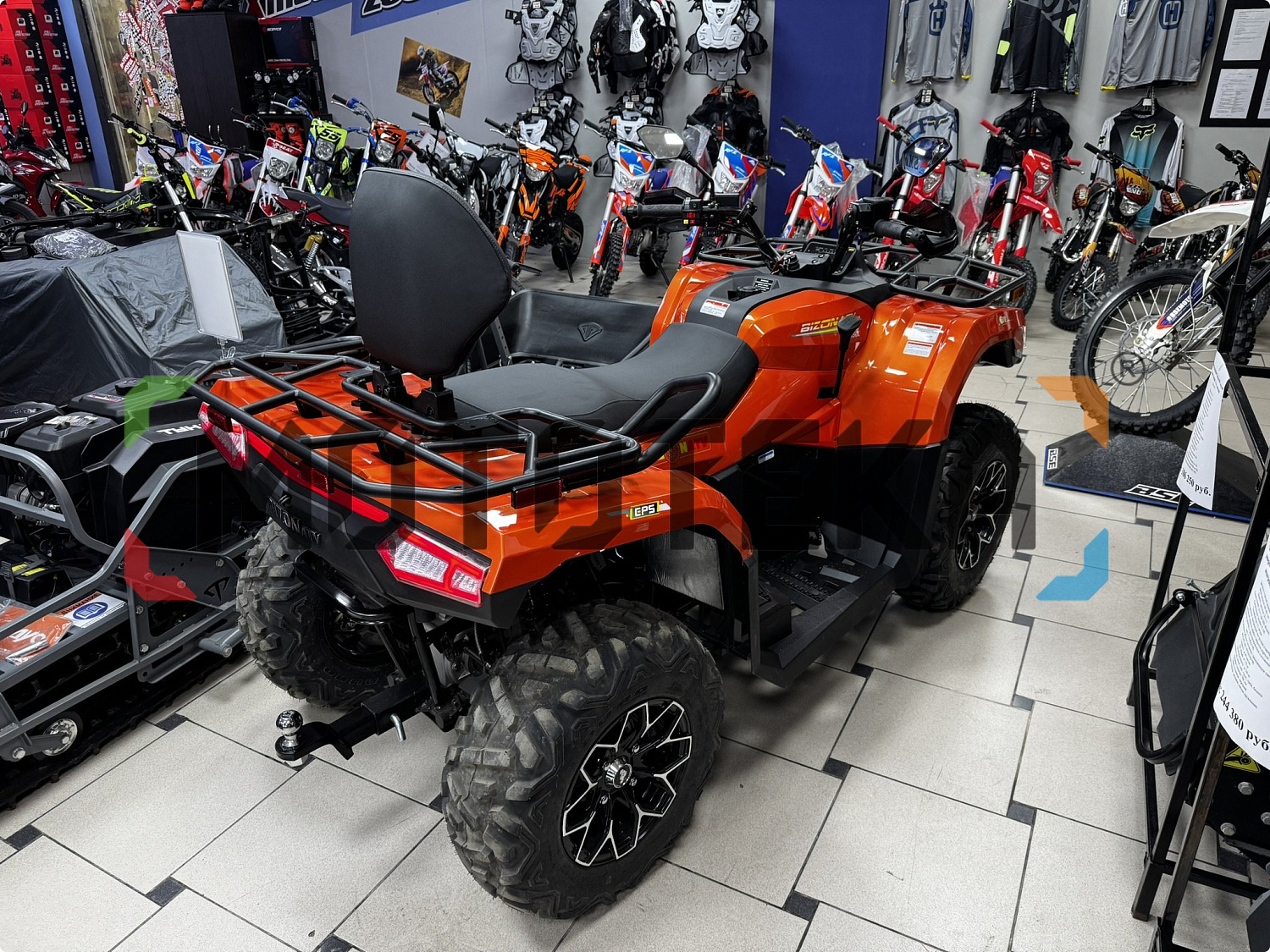 Сезон 2025! Квадрицикл Bizon (Бизон) YK450AL EPS Оранжевый с ПСМ